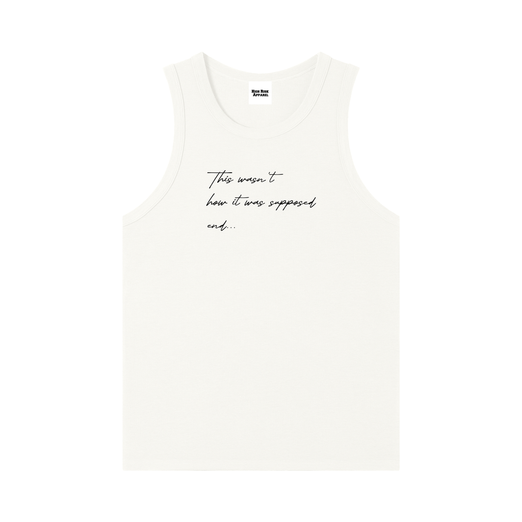 'This wasn't how it was supposed to end...' Men's Heavyweight Ribbed Tank Top