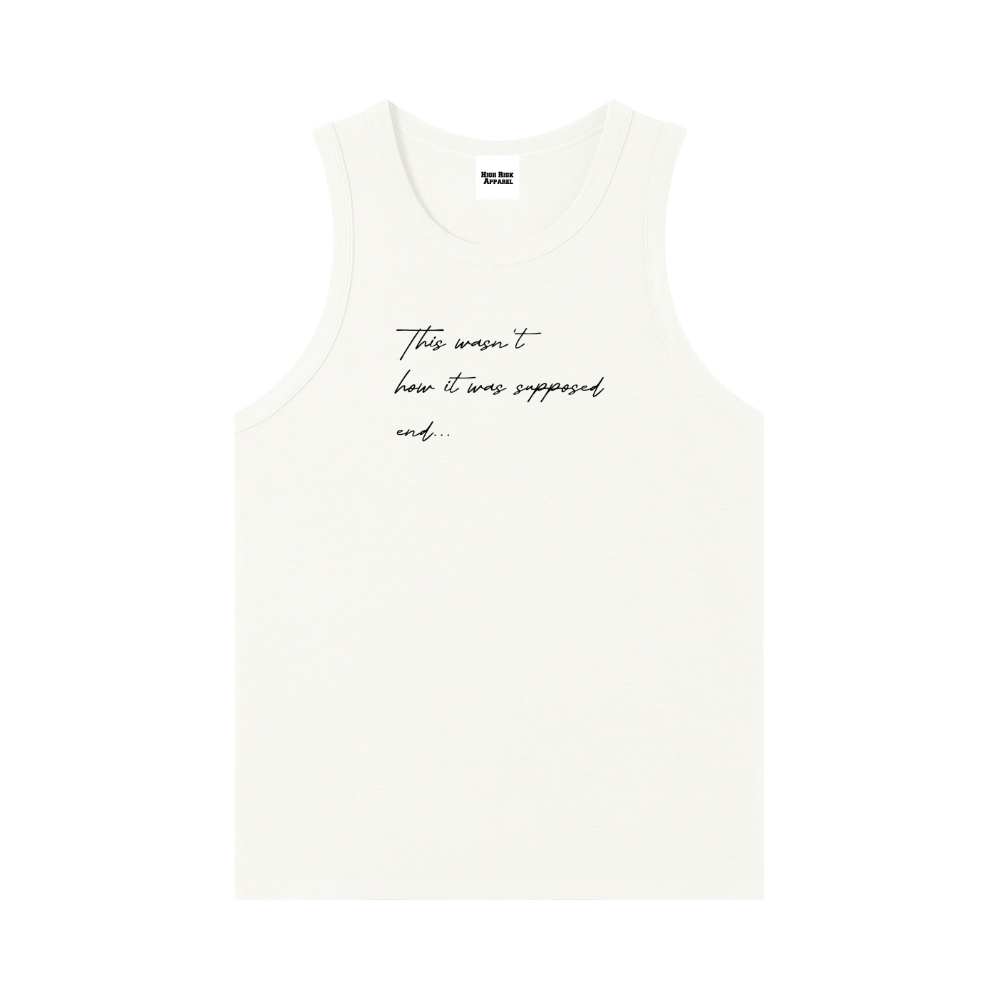 'This wasn't how it was supposed to end...' Men's Heavyweight Ribbed Tank Top